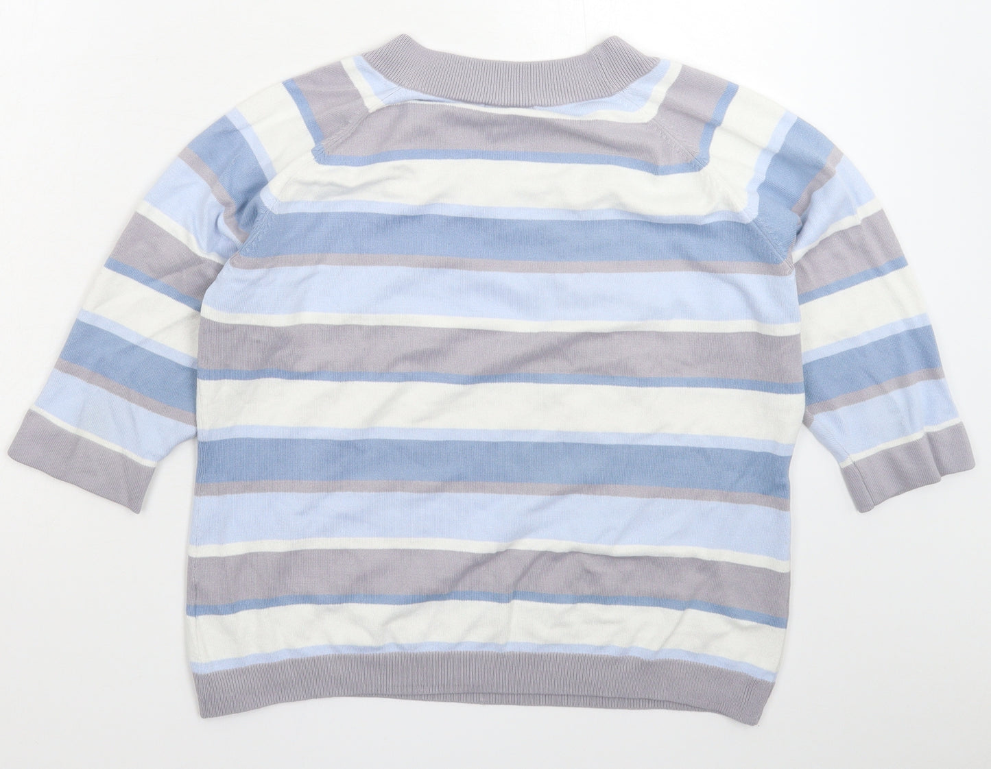 Bonmarché Womens Multicoloured Striped Knit Pullover Jumper Size L