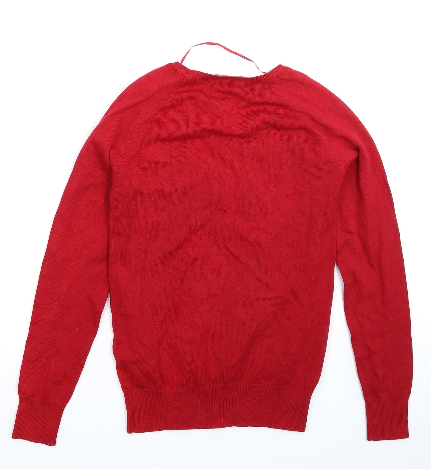 Zara Womens Red  Knit Pullover Jumper Size M