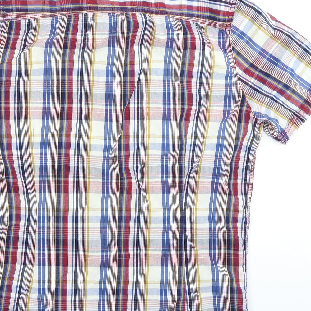 Firetrap Mens Multicoloured Check   Button-Up Size M