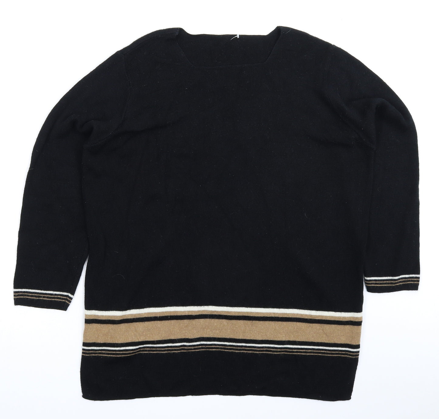 Marks and Spencer Womens Black  Knit Pullover Jumper Size 14