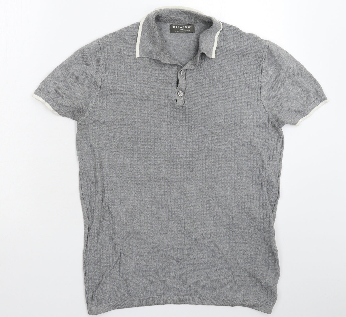 Primark Mens Grey    Polo Size S