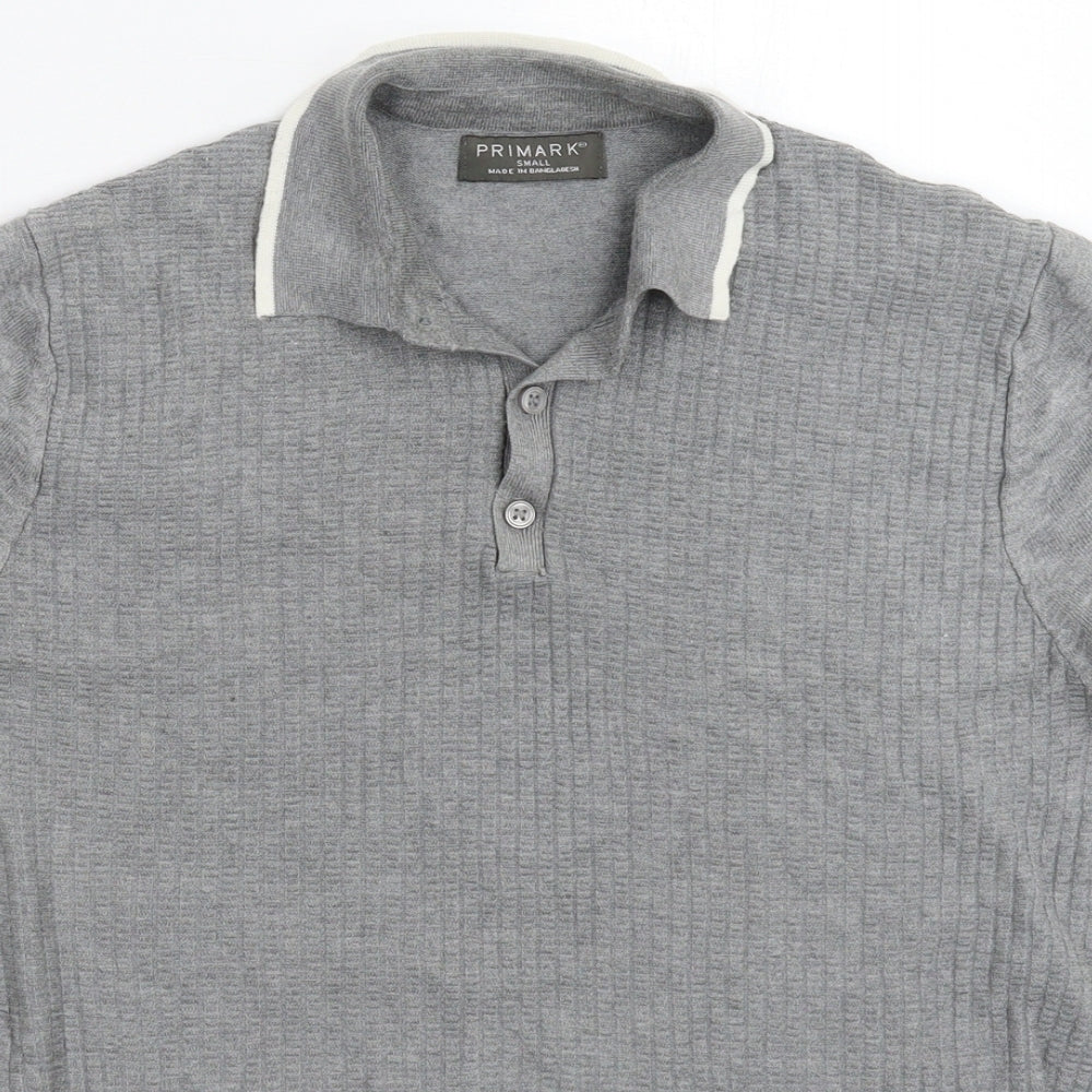 Primark Mens Grey    Polo Size S