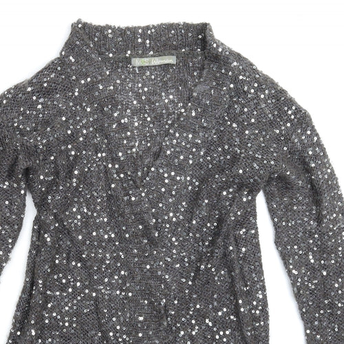 Marks and Spencer Womens Grey  Knit Pullover Jumper Size 10