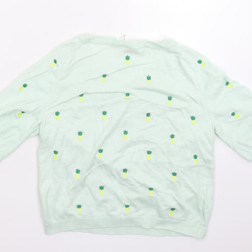 Divided Womens Green  Knit Pullover Jumper Size L