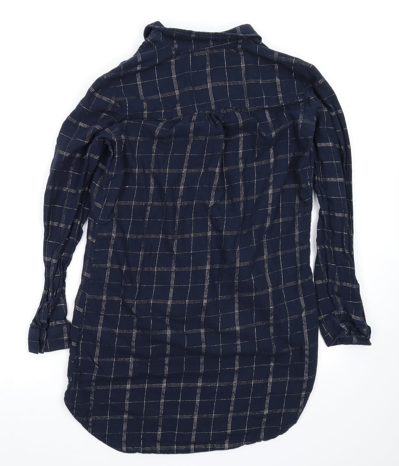 NEXT Womens Blue Check  Shirt Dress  Size 12