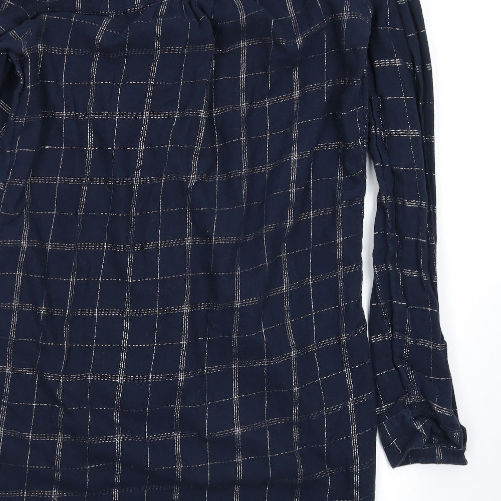 NEXT Womens Blue Check  Shirt Dress  Size 12