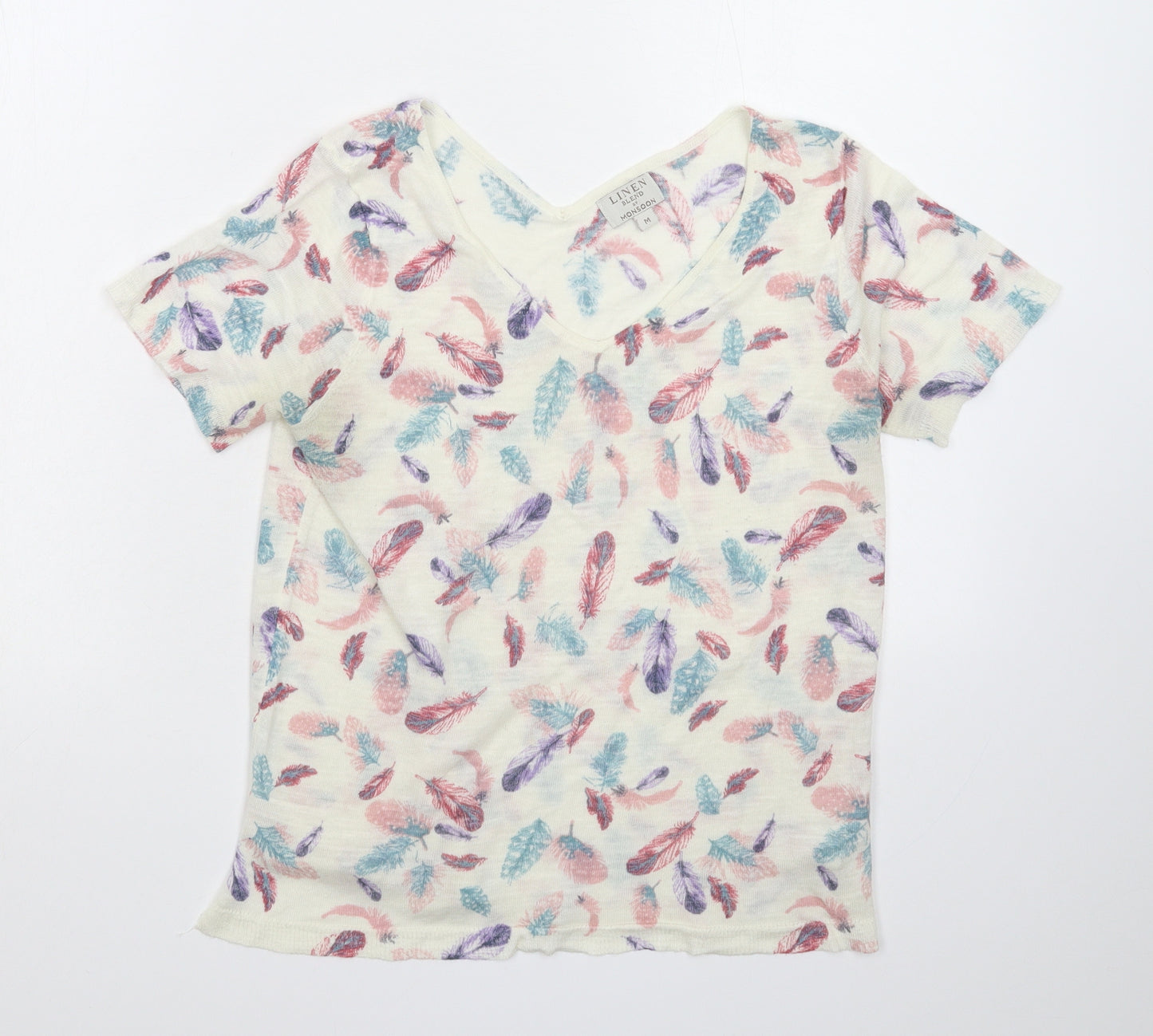 Monsoon Womens White   Basic T-Shirt Size S