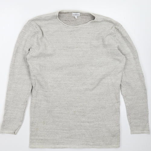 NEXT Mens Grey  Knit Pullover Jumper Size L