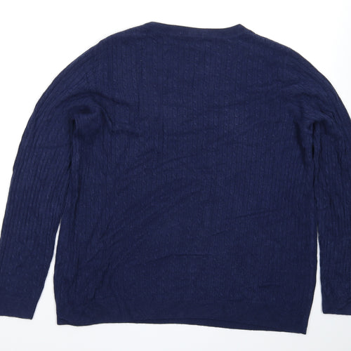 TU Womens Blue  Knit Pullover Jumper Size 20