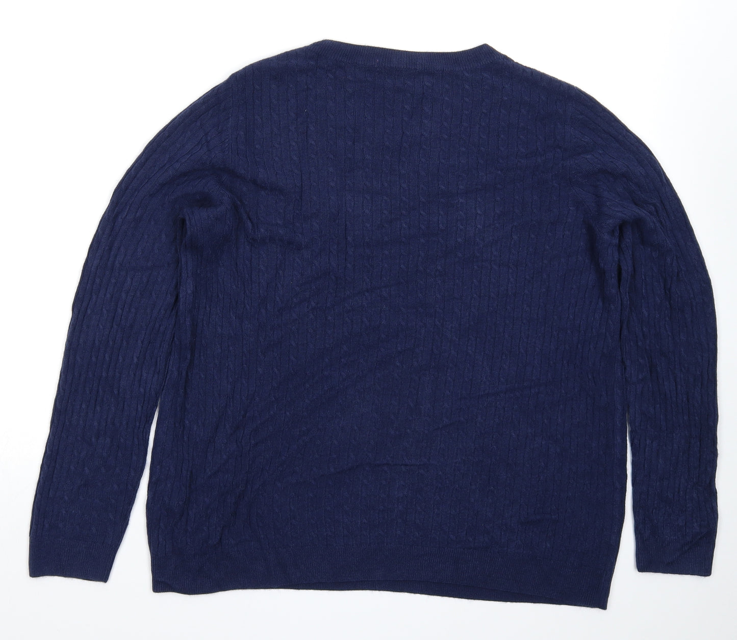 TU Womens Blue  Knit Pullover Jumper Size 20