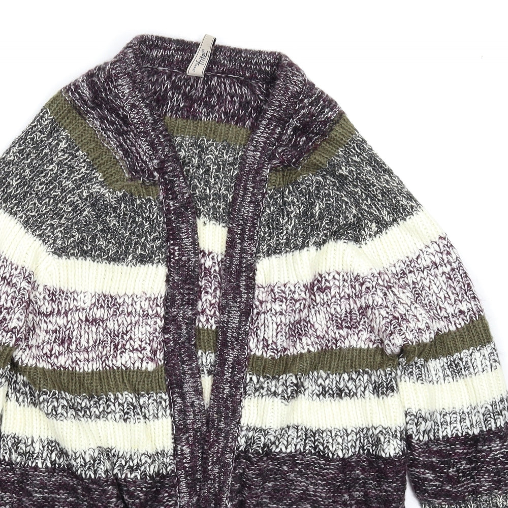 Multiblu Womens Multicoloured Striped Knit Cardigan Jumper Size S