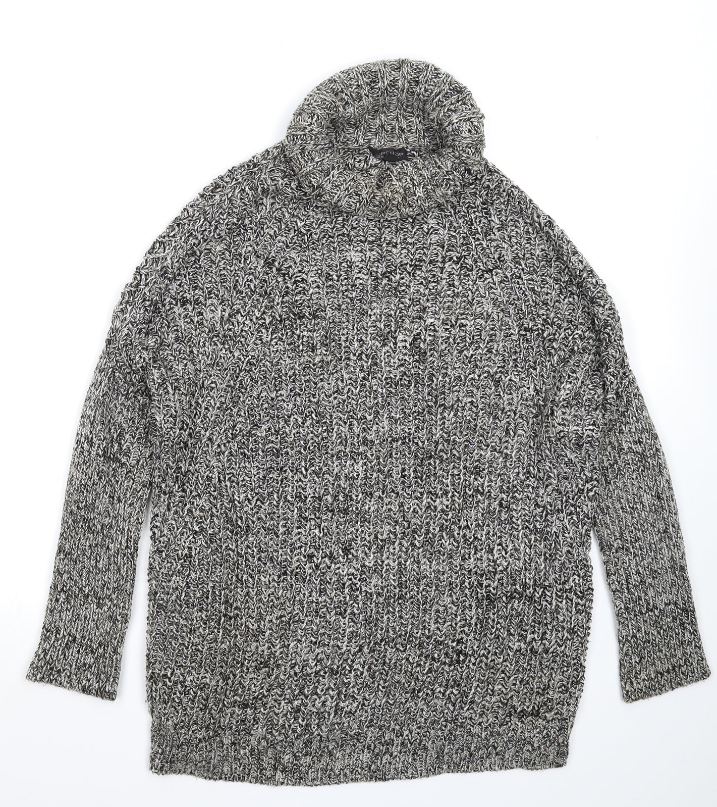 Topshop Womens Grey  Knit Pullover Jumper Size 8  - Oversized
