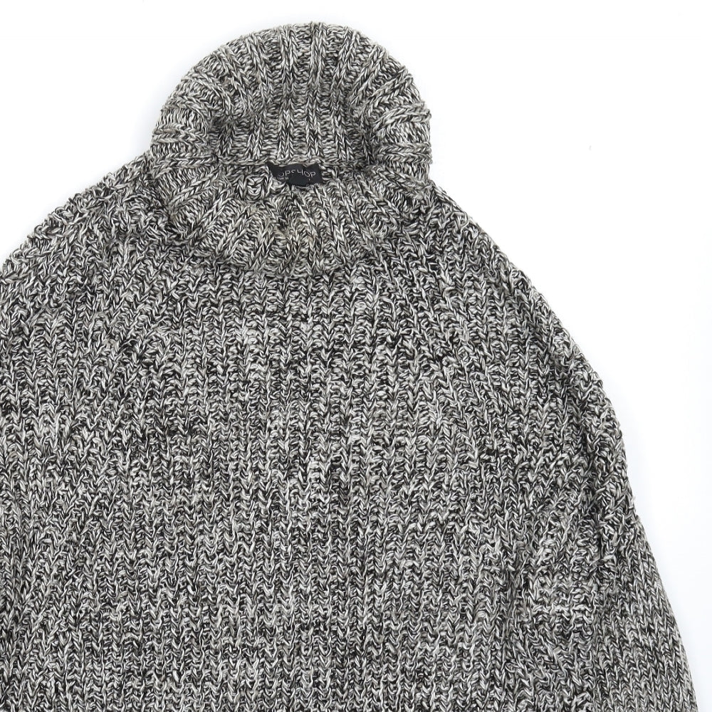 Topshop Womens Grey  Knit Pullover Jumper Size 8  - Oversized