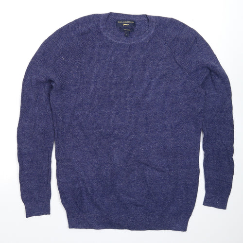 Paul Costelloe Mens Blue  Knit Pullover Jumper Size L
