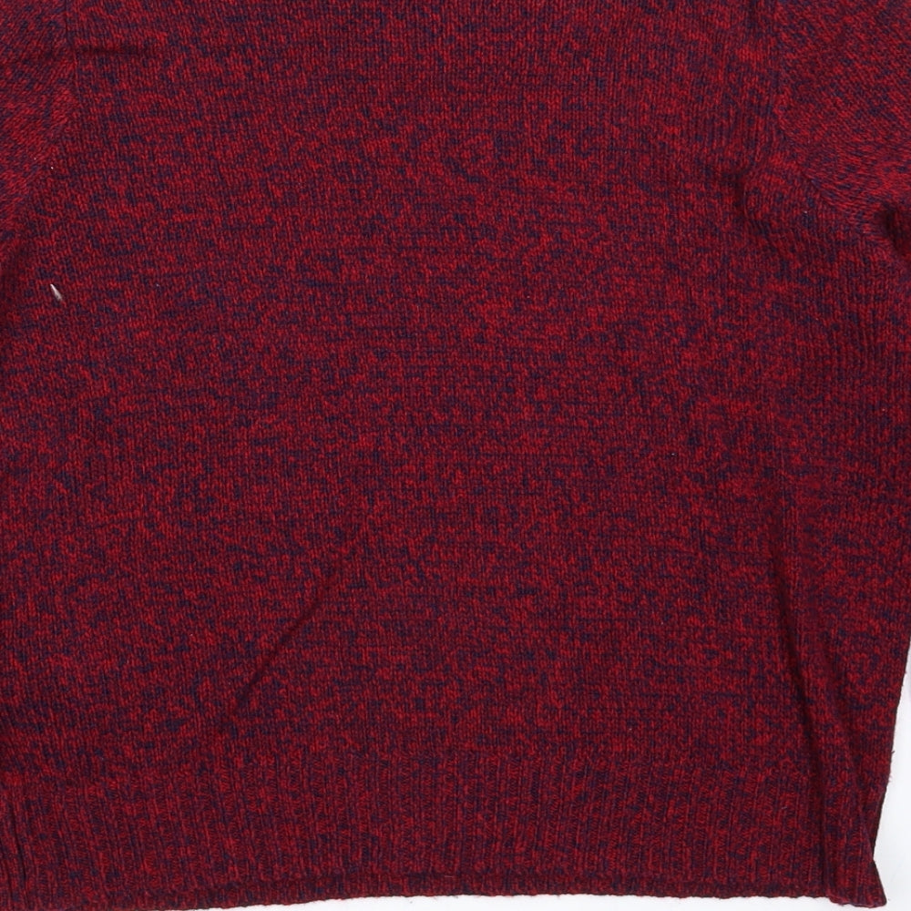 Divided Womens Red  Knit Pullover Jumper Size S