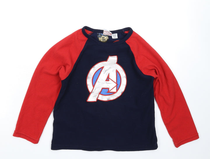 Primark Boys Multicoloured  Fleece Pullover Sweatshirt Size 6-7 Years  - Avengers