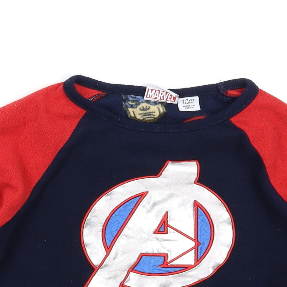 Primark Boys Multicoloured  Fleece Pullover Sweatshirt Size 6-7 Years  - Avengers