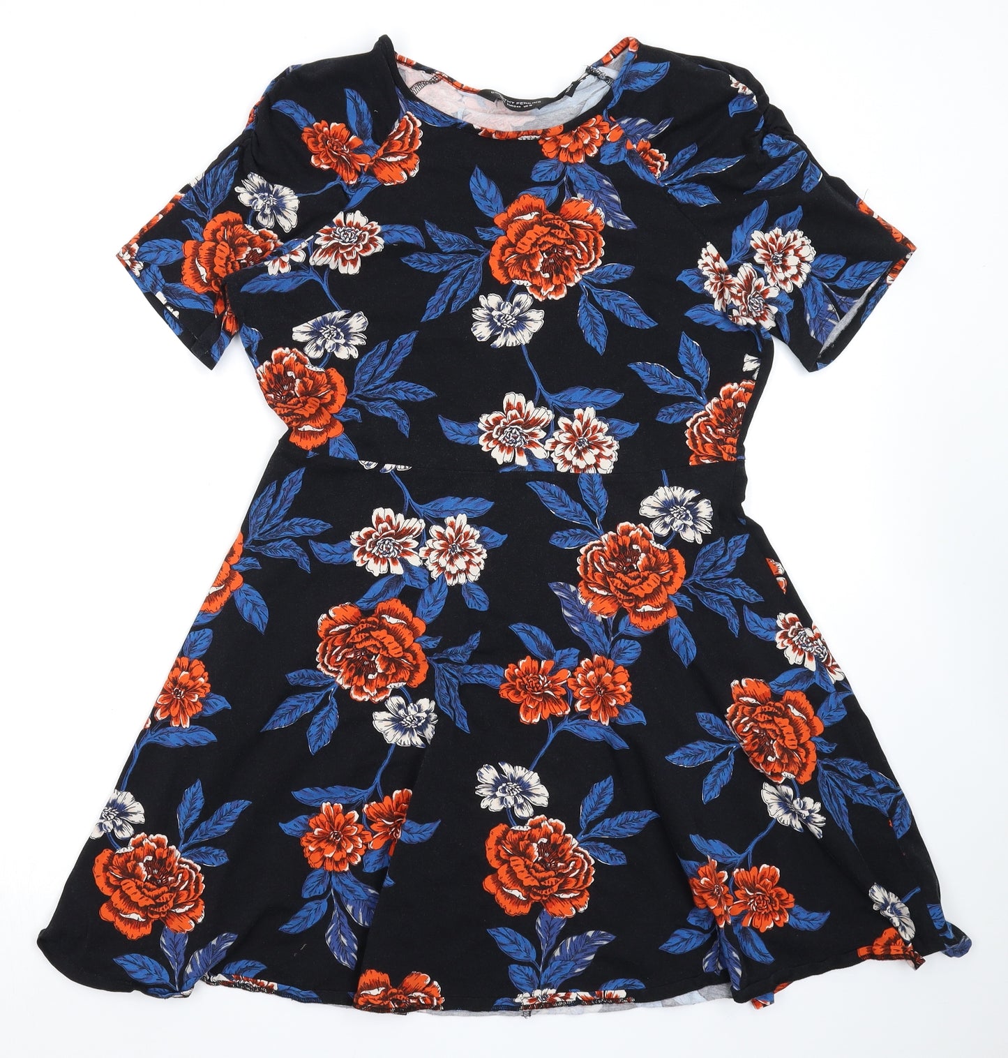 Dorothy Perkins Womens Black Floral  Fit & Flare  Size 12