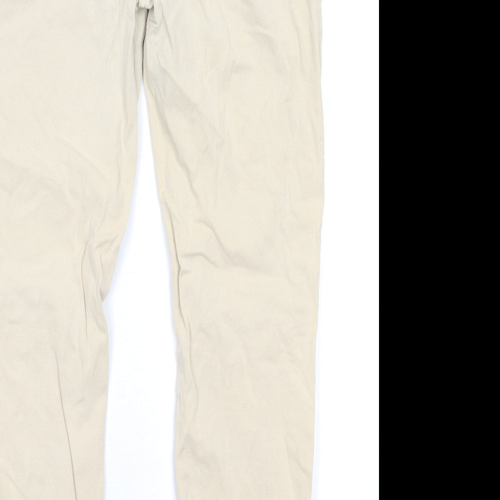 NEXT Womens Beige   Chino Trousers Size 12 L28 in