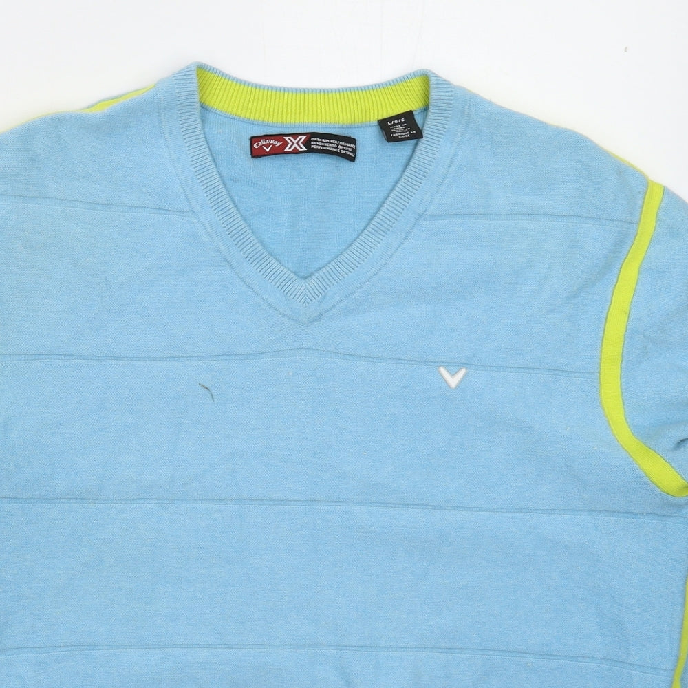 Callaway Mens Blue  Knit Pullover Jumper Size L