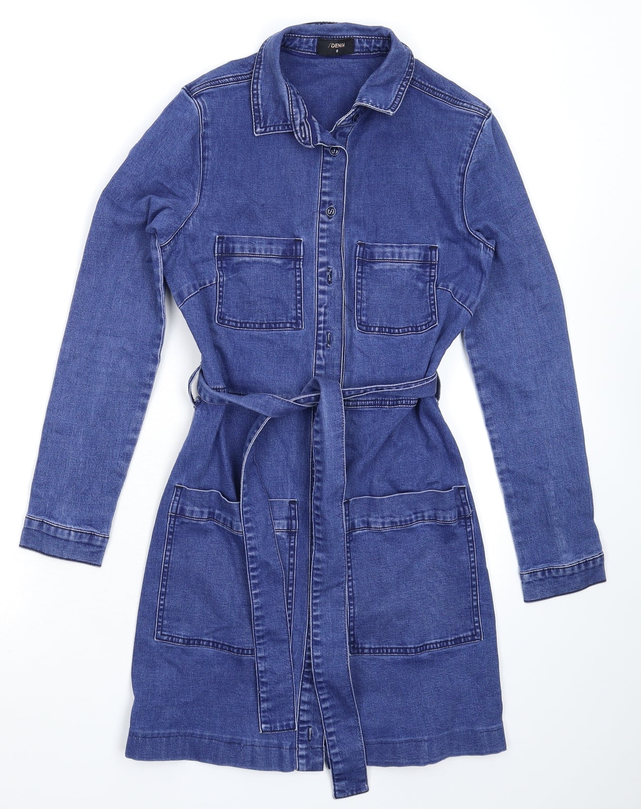 Matalan Womens Blue  Denim Shift  Size 8