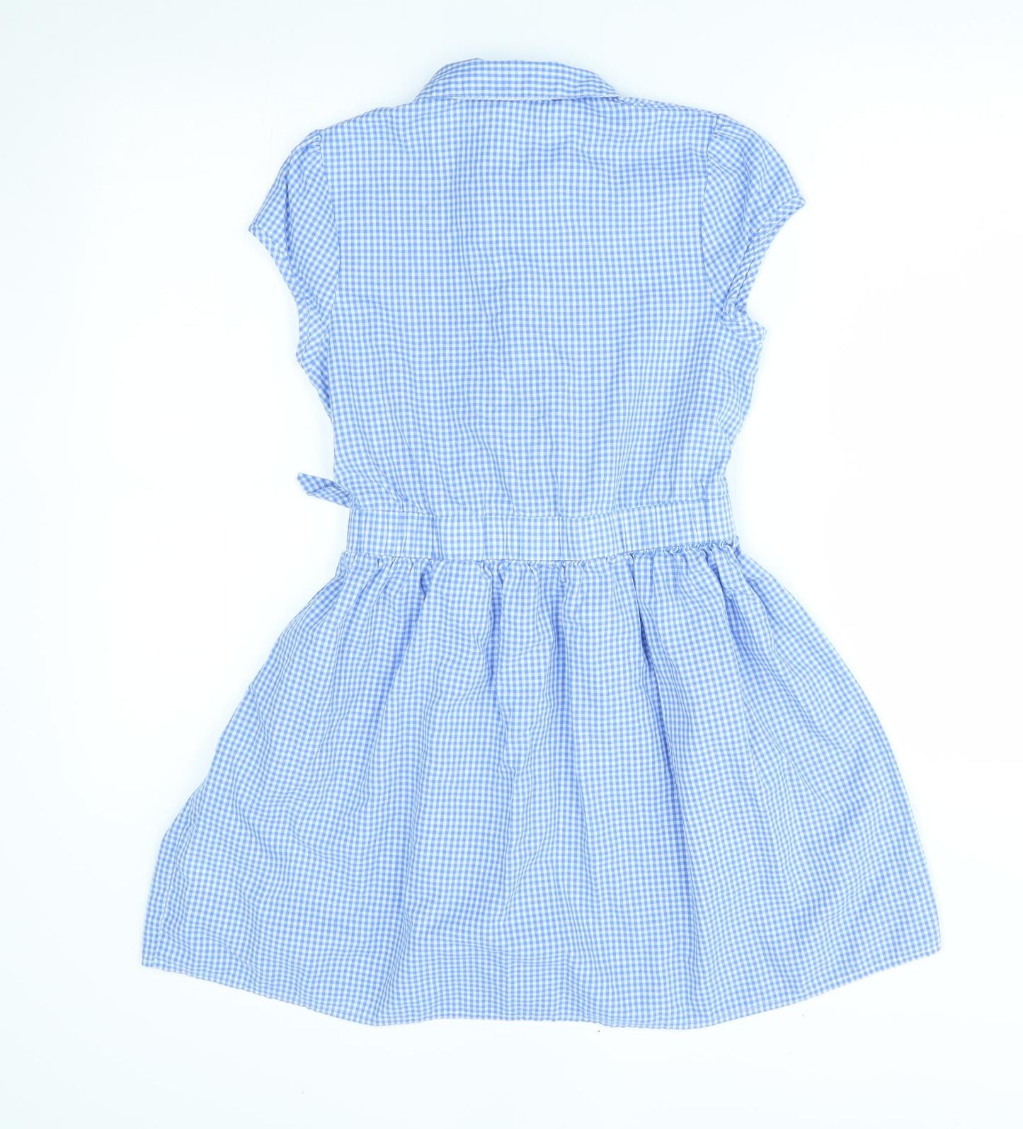 George Girls Blue Check  Fit & Flare  Size 10-11 Years