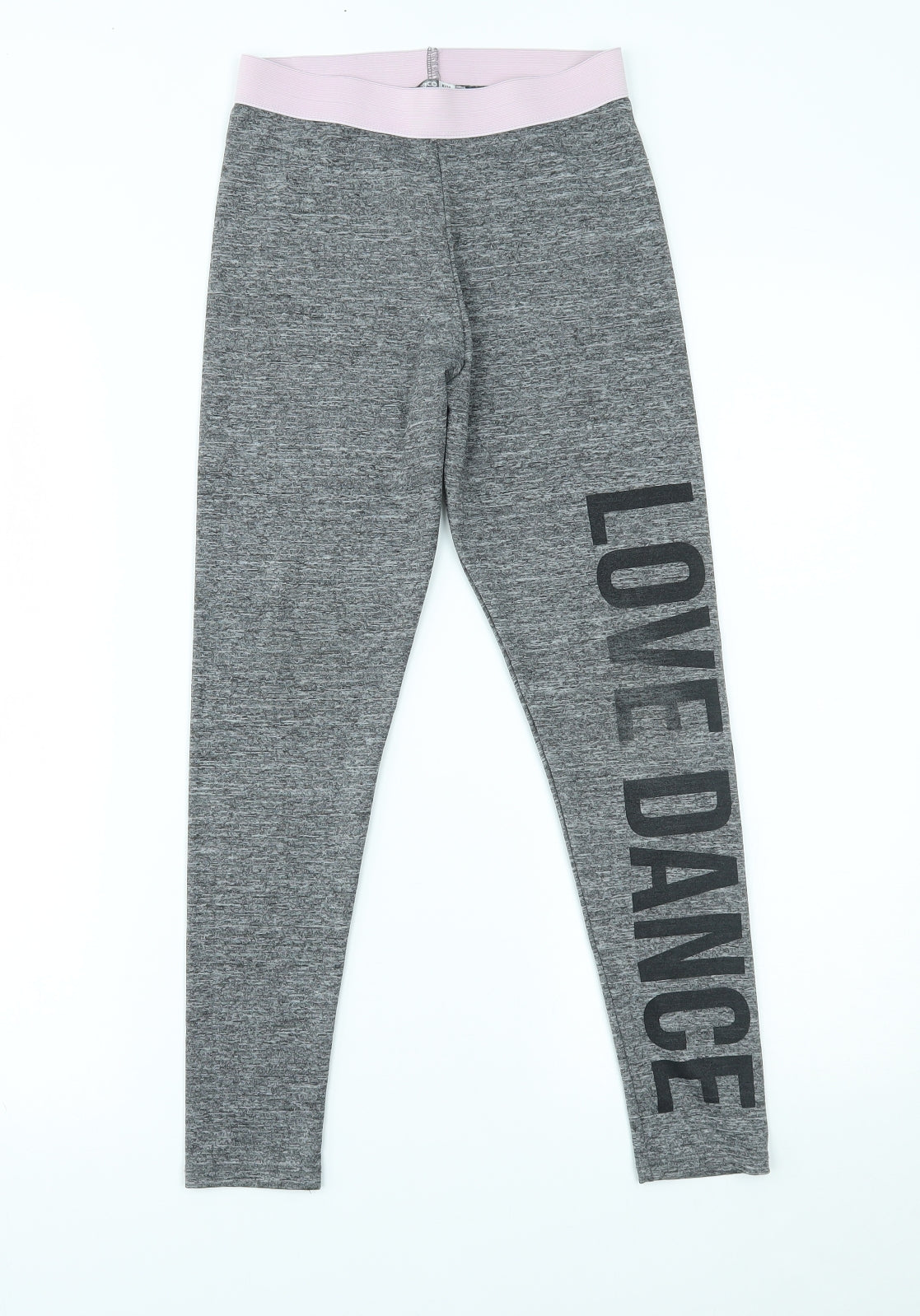 Pep&co Girls Grey   Jogger Trousers Size 10-11 Years - leggings, love dance