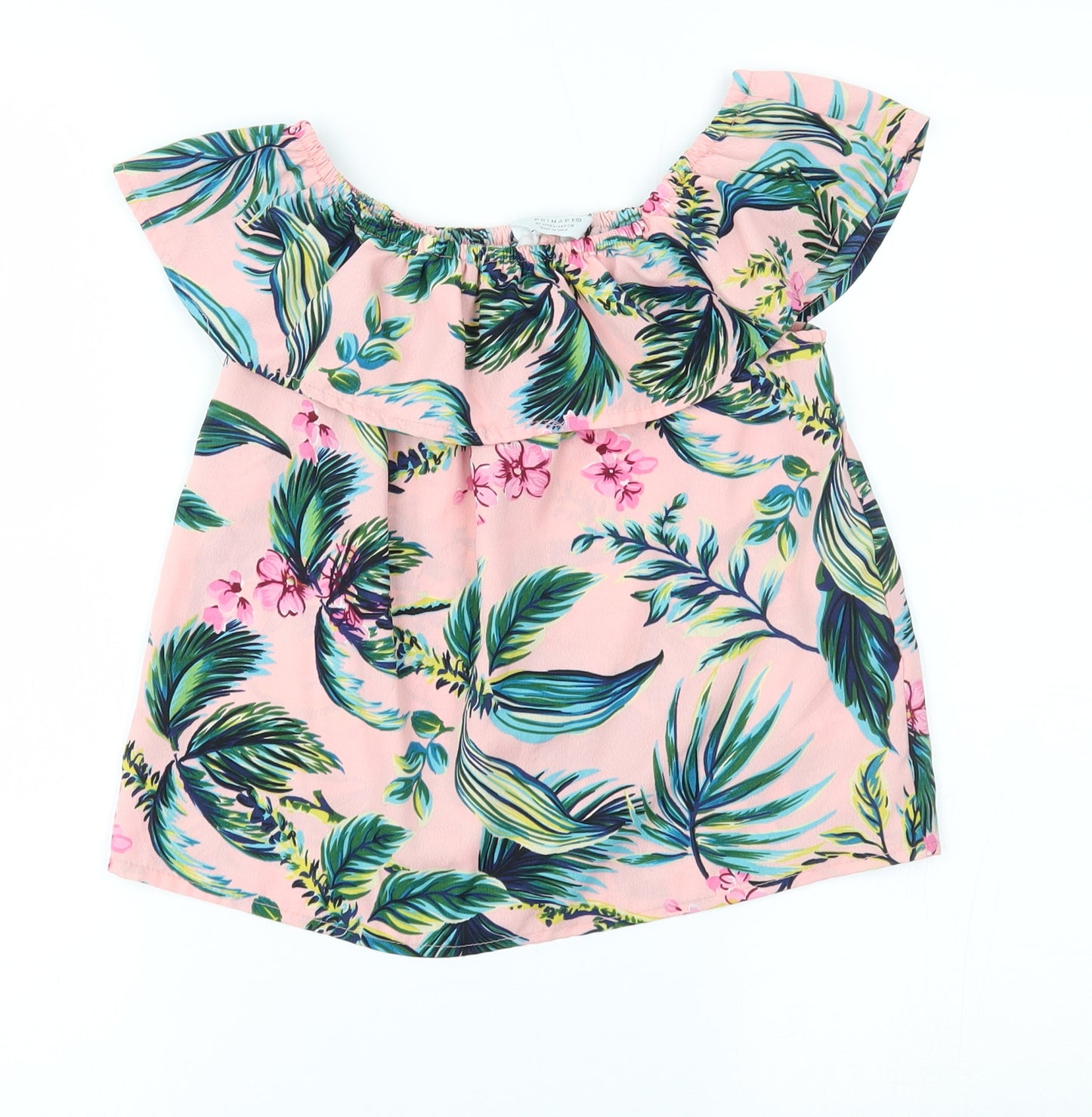 Primark Girls Pink Floral  Basic Blouse Size 10-11 Years