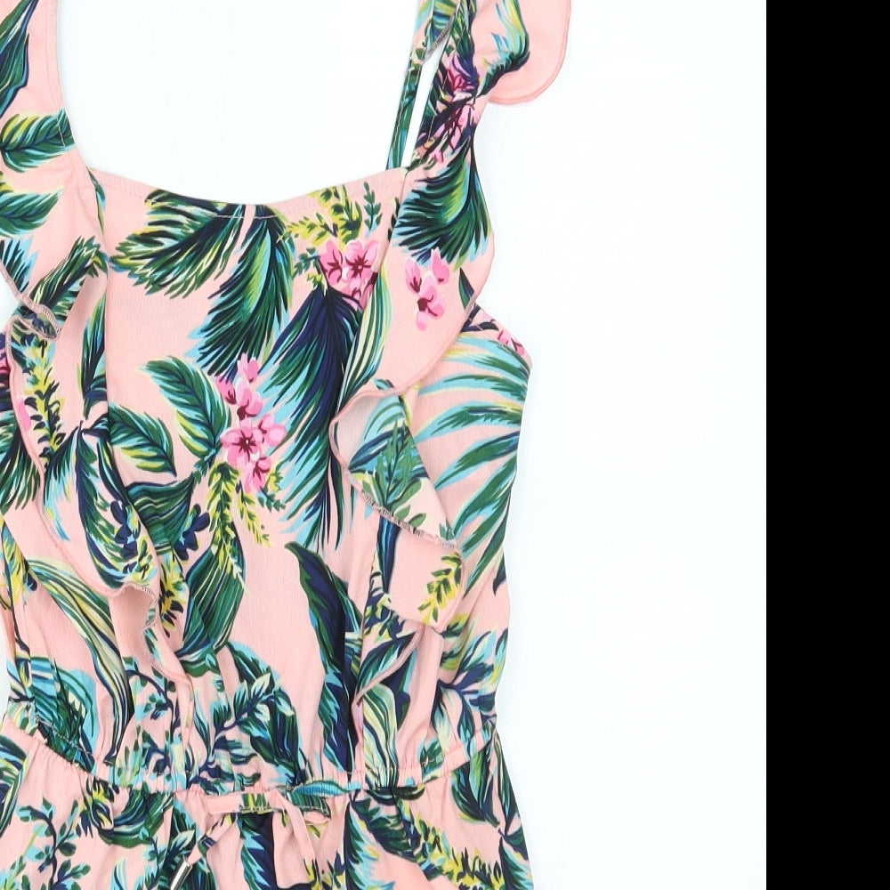 Primark Girls Pink Flecked  Romper One-Piece Size 10-11 Years