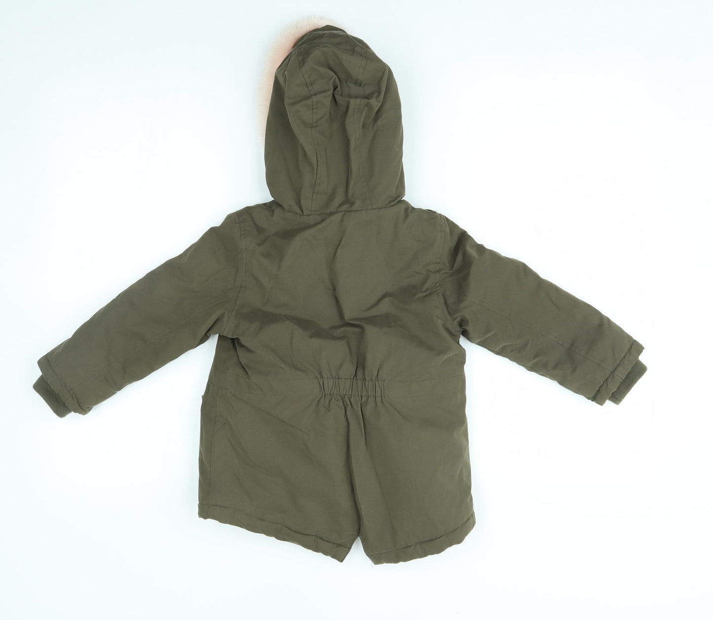 George Girls Green   Parka Coat Size 3-4 Years  - unicorn