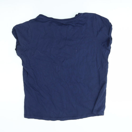 George Womens Blue   Basic T-Shirt Size 12  - naughty is the new nice, christmas