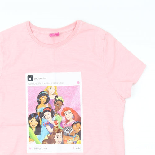F&F Girls Pink   Basic T-Shirt Size 10-11 Years  - snow white, disney