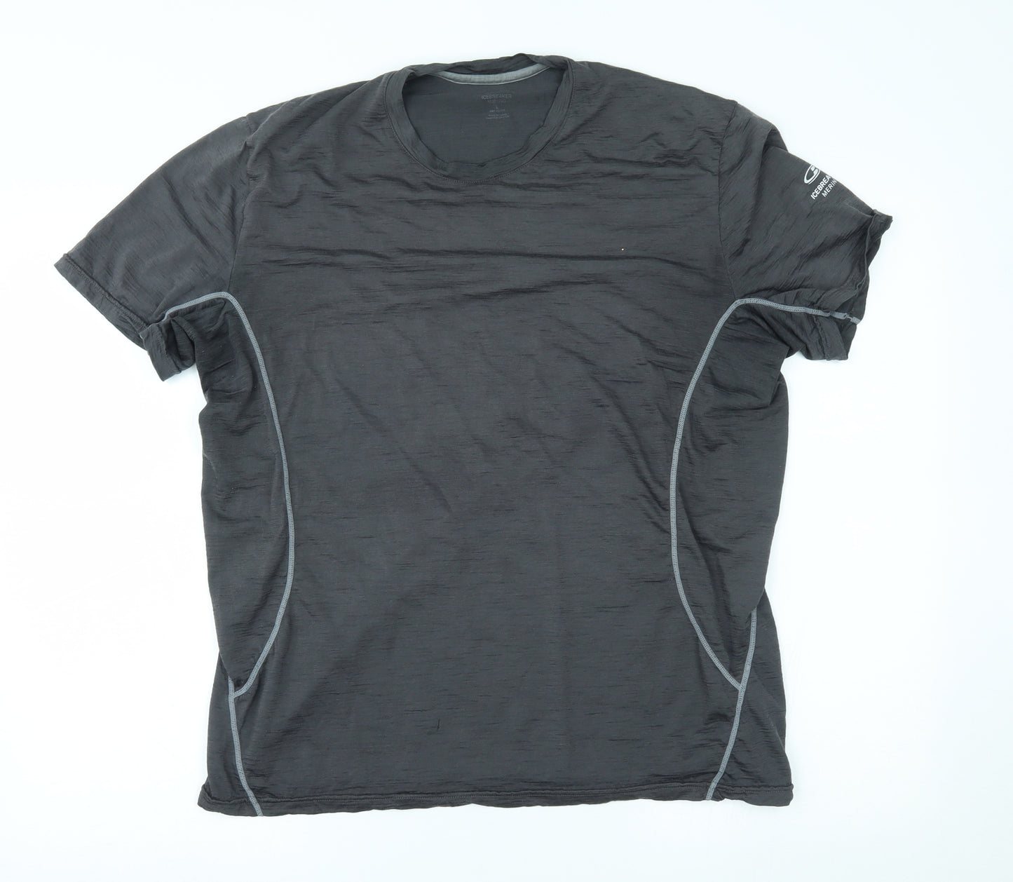 Icebreaker Mens Grey   Basic T-Shirt Size L