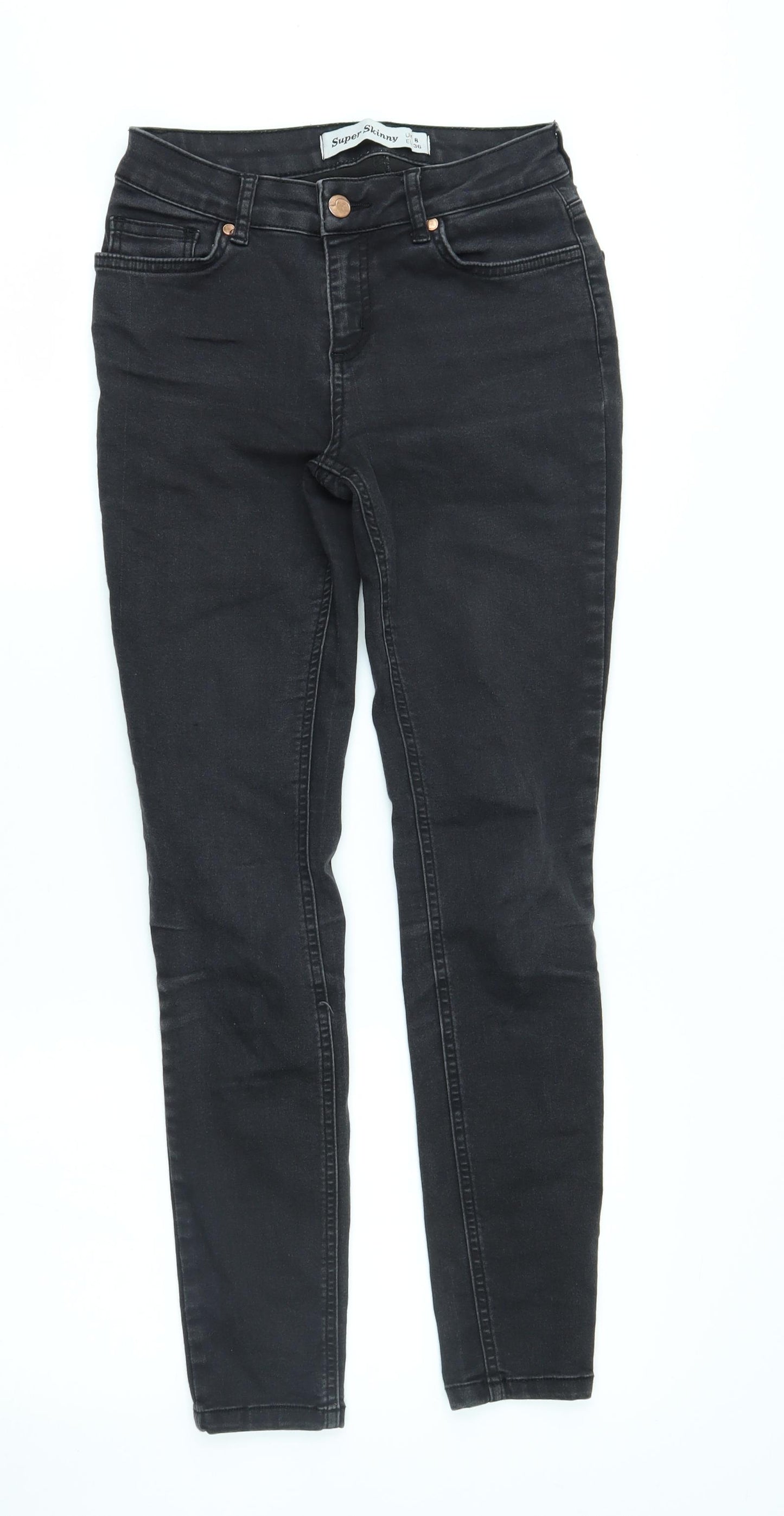 New Look Womens Black   Skinny Jeans Size 8 L27 in - super sinny