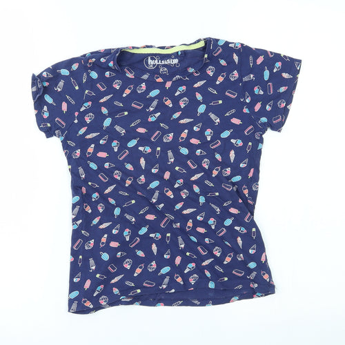 hulabaloo Girls Blue    Pyjama Top Size 9-10 Years  - ice cream