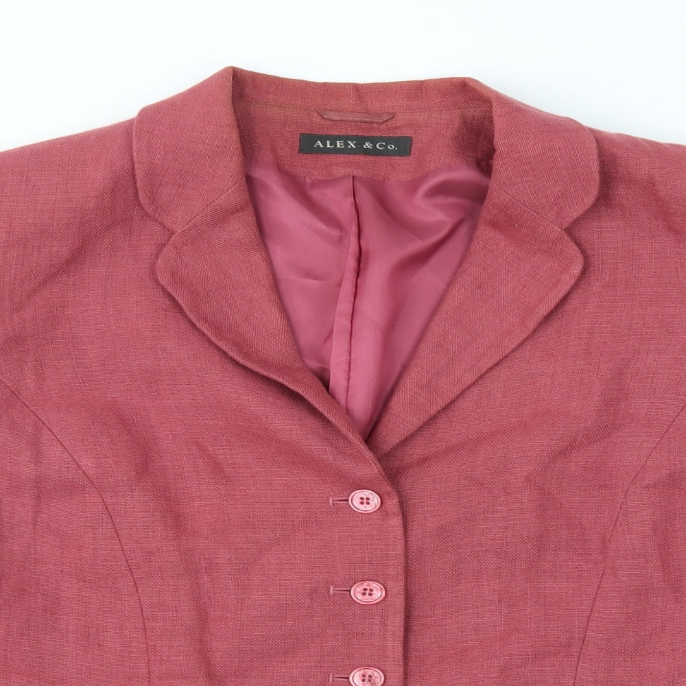 Alex & Co Womens Red   Jacket Blazer Size 16