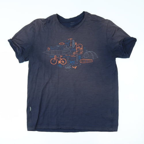 Icebreaker Mens Blue   Basic T-Shirt Size L
