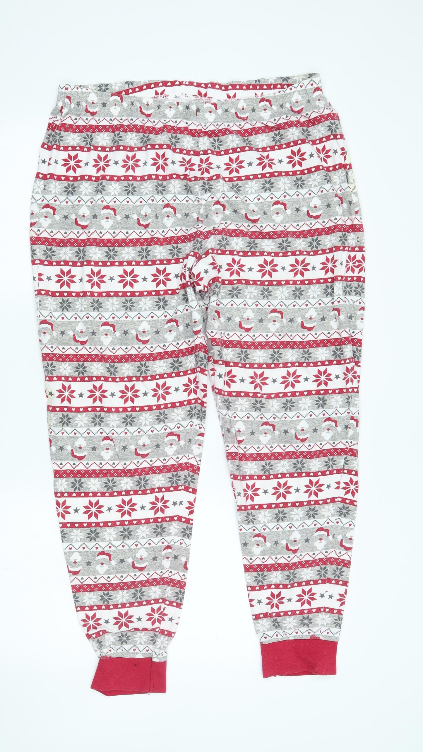 F&F Womens Grey Fair Isle   Pyjama Pants Size 16  - christmas