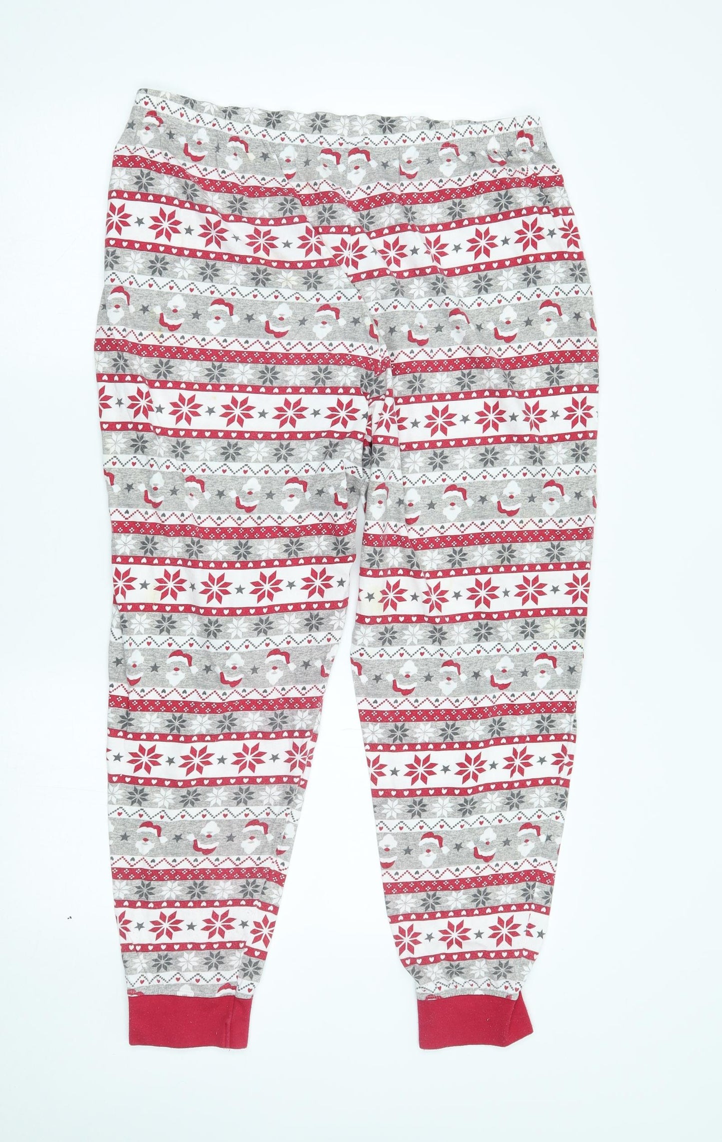 F&F Womens Grey Fair Isle   Pyjama Pants Size 16  - christmas