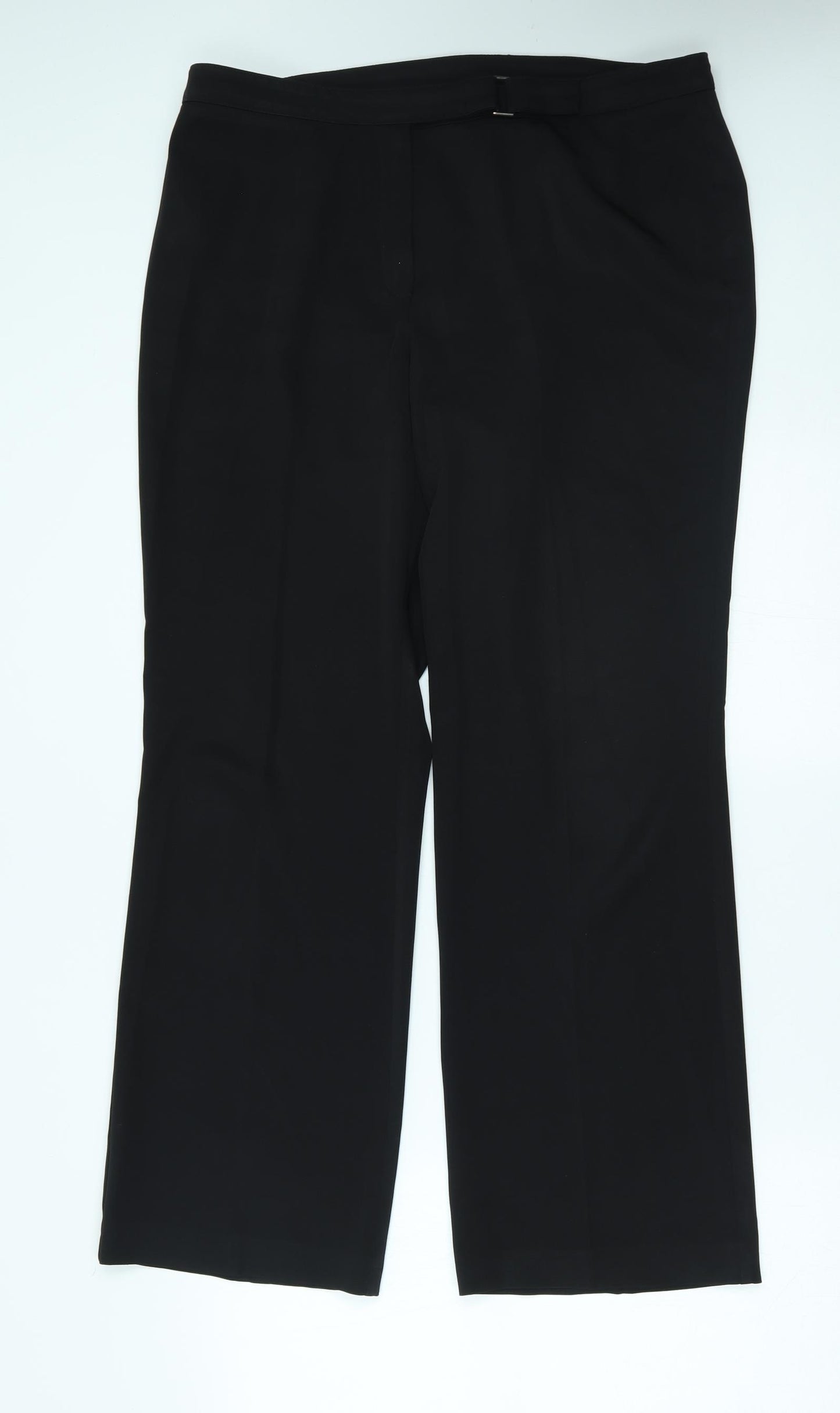 M&S Womens Black   Trousers  Size 16 L28 in