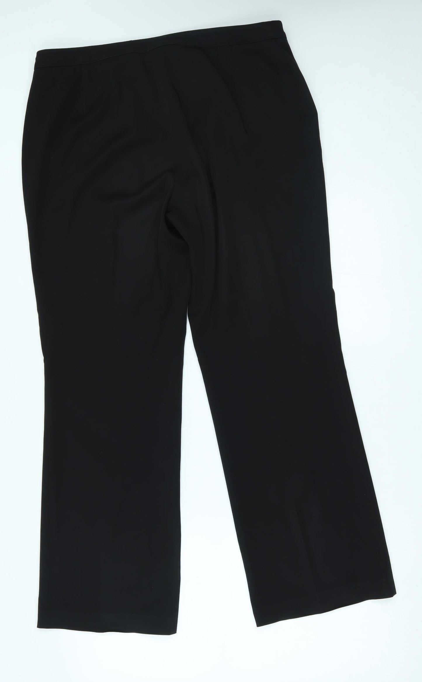 M&S Womens Black   Trousers  Size 16 L28 in