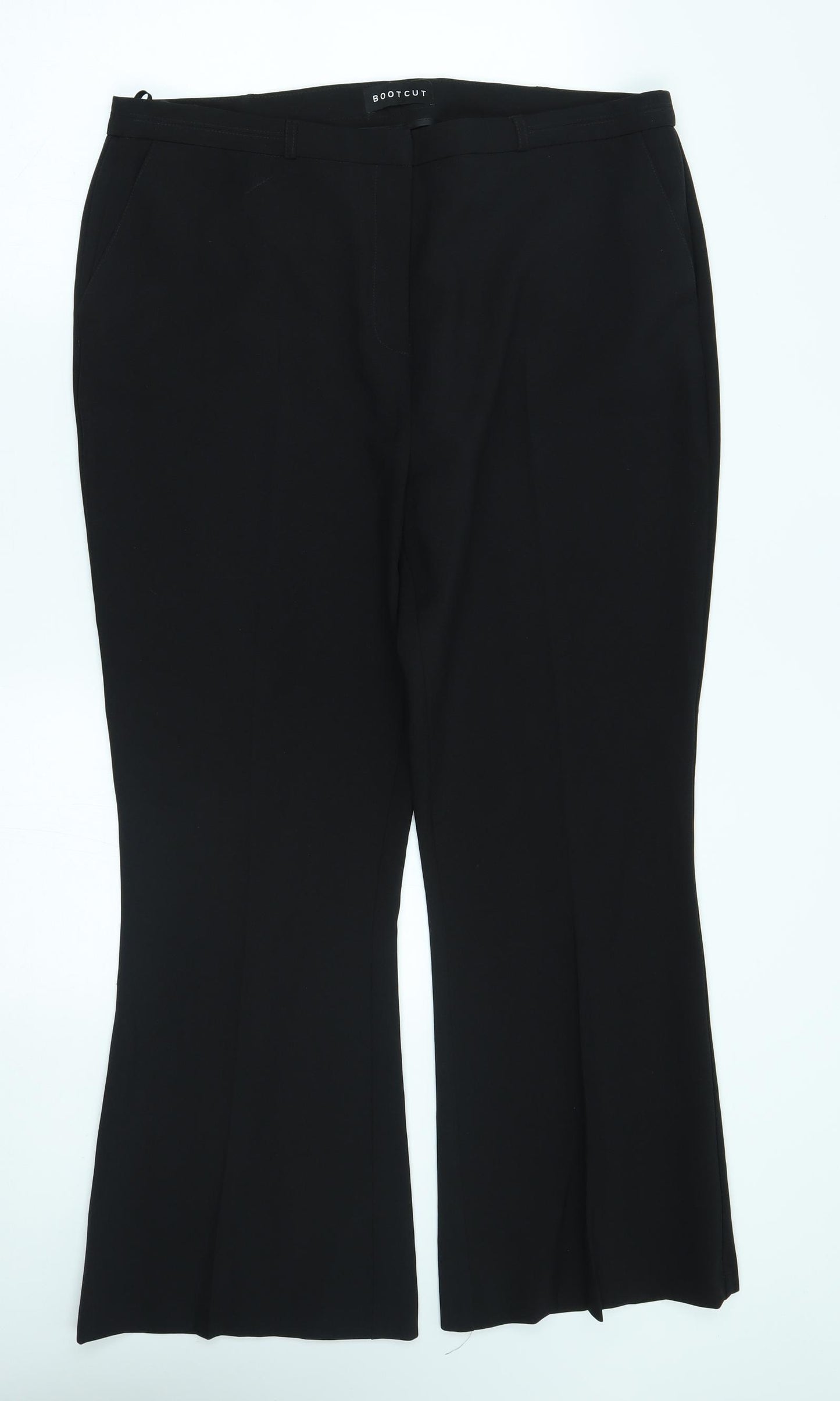 Peacocks Womens Black   Bloomer Trousers Size 18 L28 in - bootcut