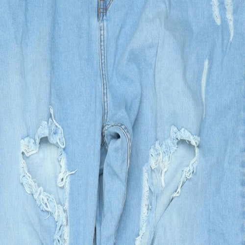 PRETTYLITTLETHING Womens Blue   Straight Jeans Size 18 L28 in