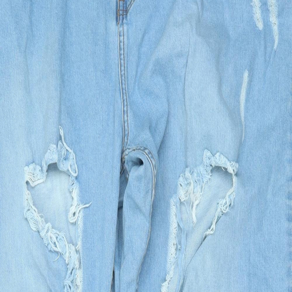 PRETTYLITTLETHING Womens Blue   Straight Jeans Size 18 L28 in