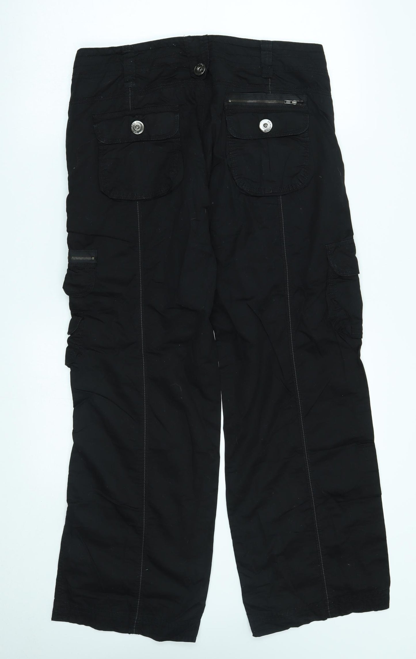 denim co Womens Black   Cargo Trousers Size 12 L31 in