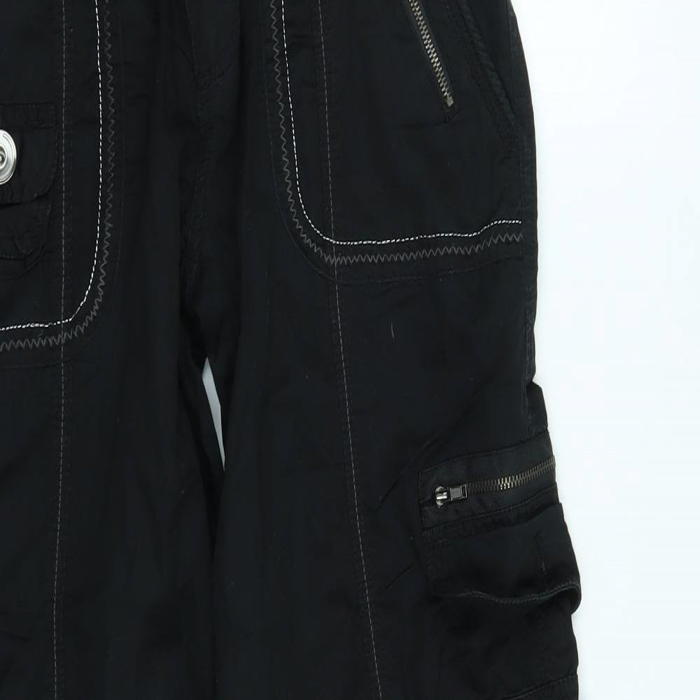 denim co Womens Black   Cargo Trousers Size 12 L31 in