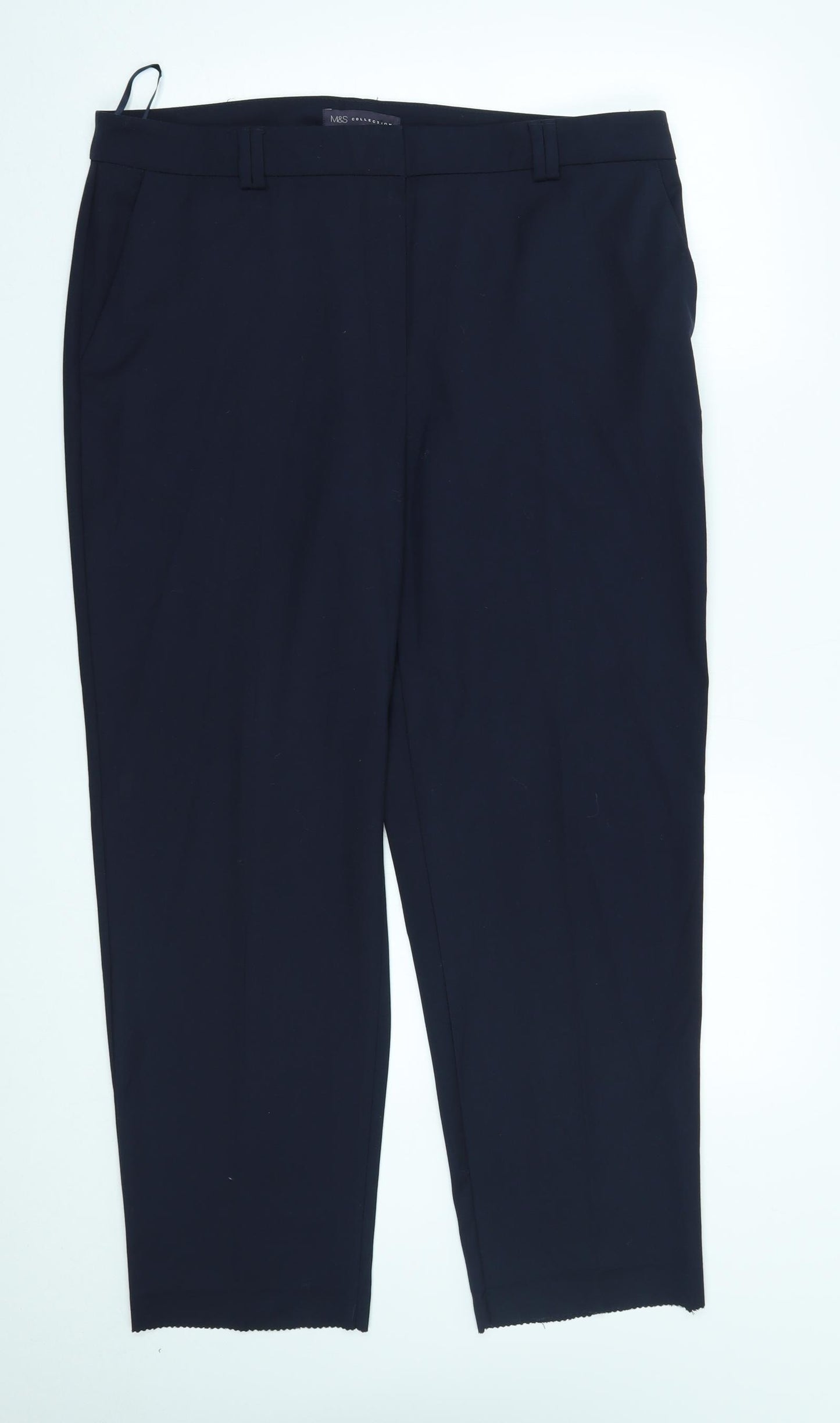M&S Womens Blue   Trousers  Size 16 L28 in
