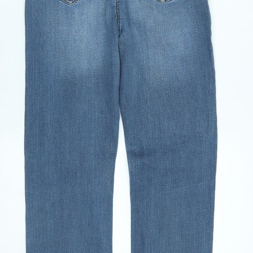 George Womens Blue   Straight Jeans Size 12 L30 in - double jean look