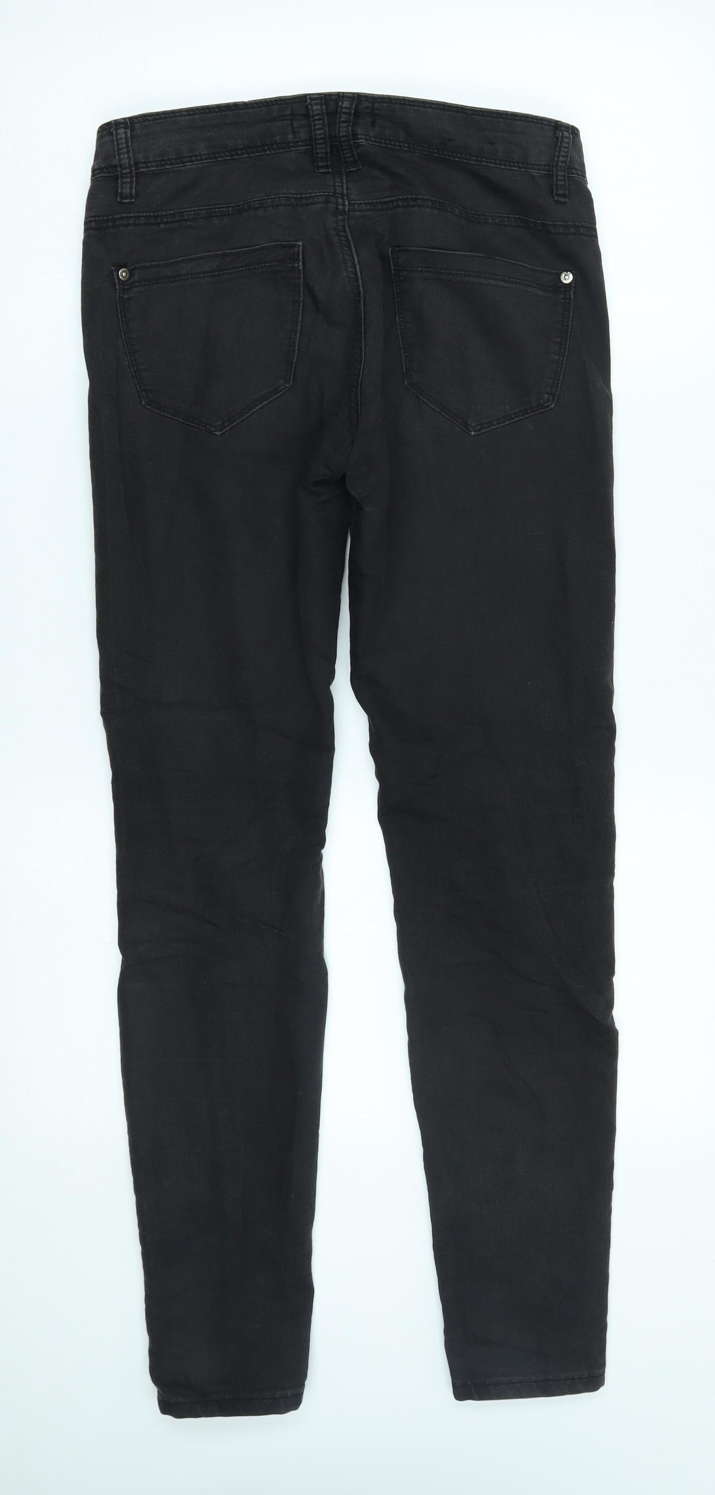 yesyes Womens Grey   Straight Jeans Size 8 L29 in