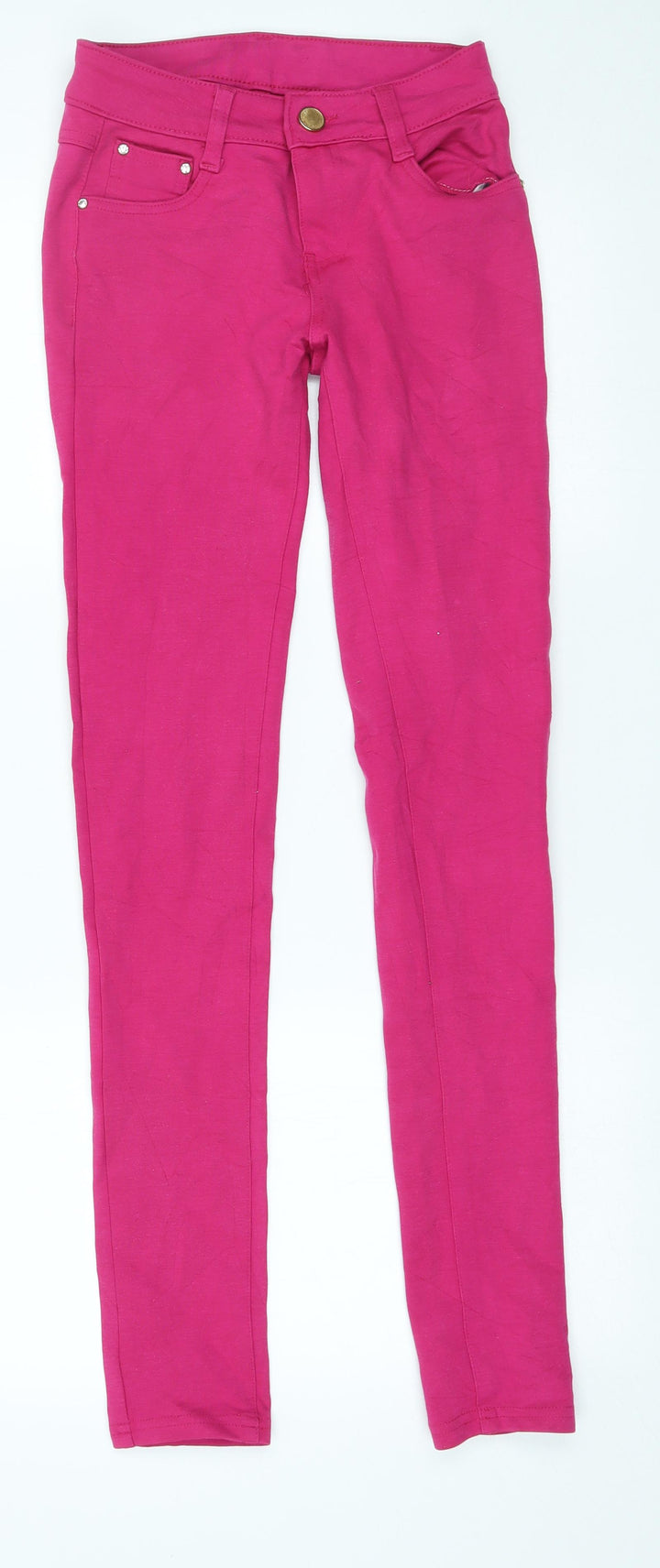 Preworn Womens Pink Skinny Jeans Size 24 in L30 in